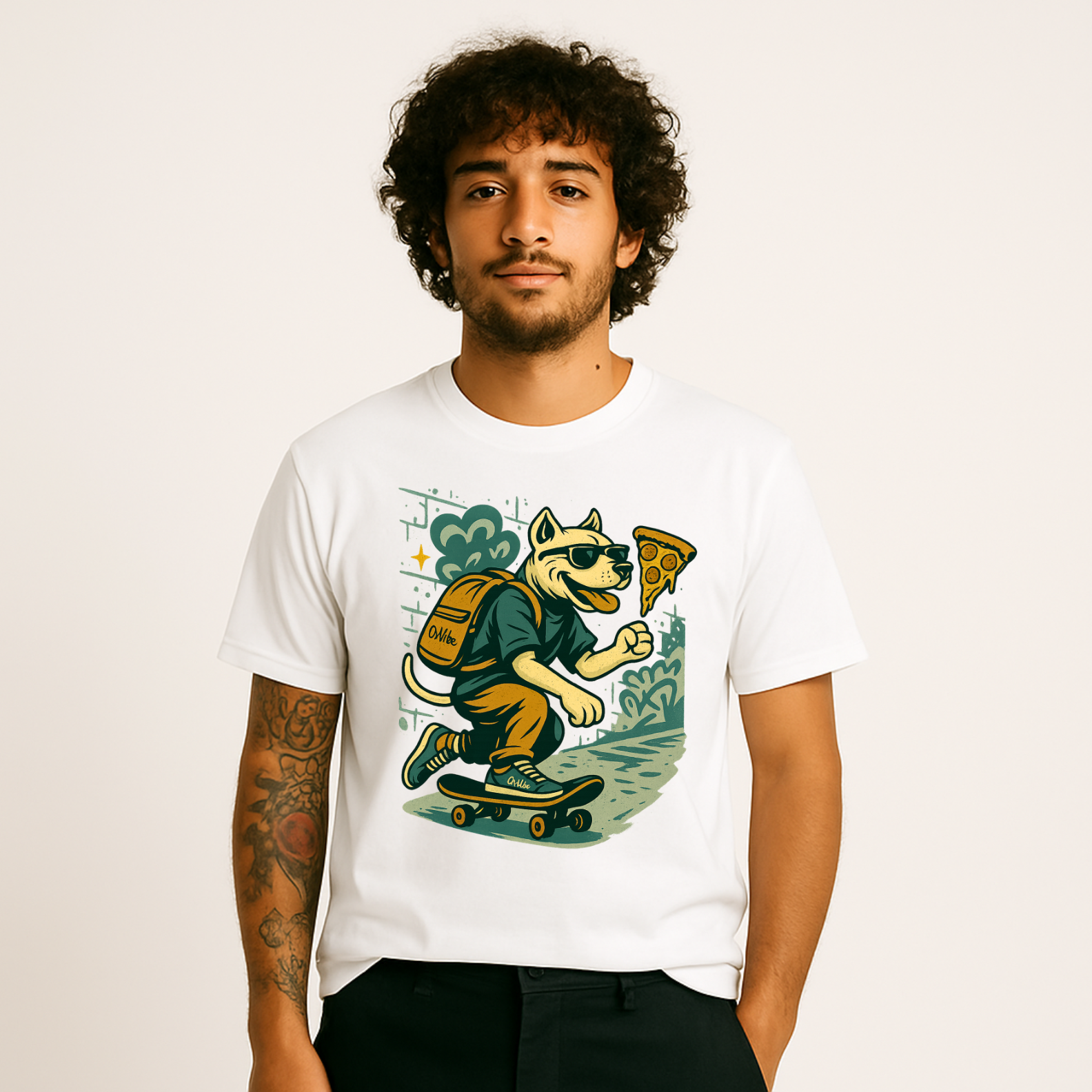 Camiseta Streetwear Quality Unissex Dog Skater | Oxvibe