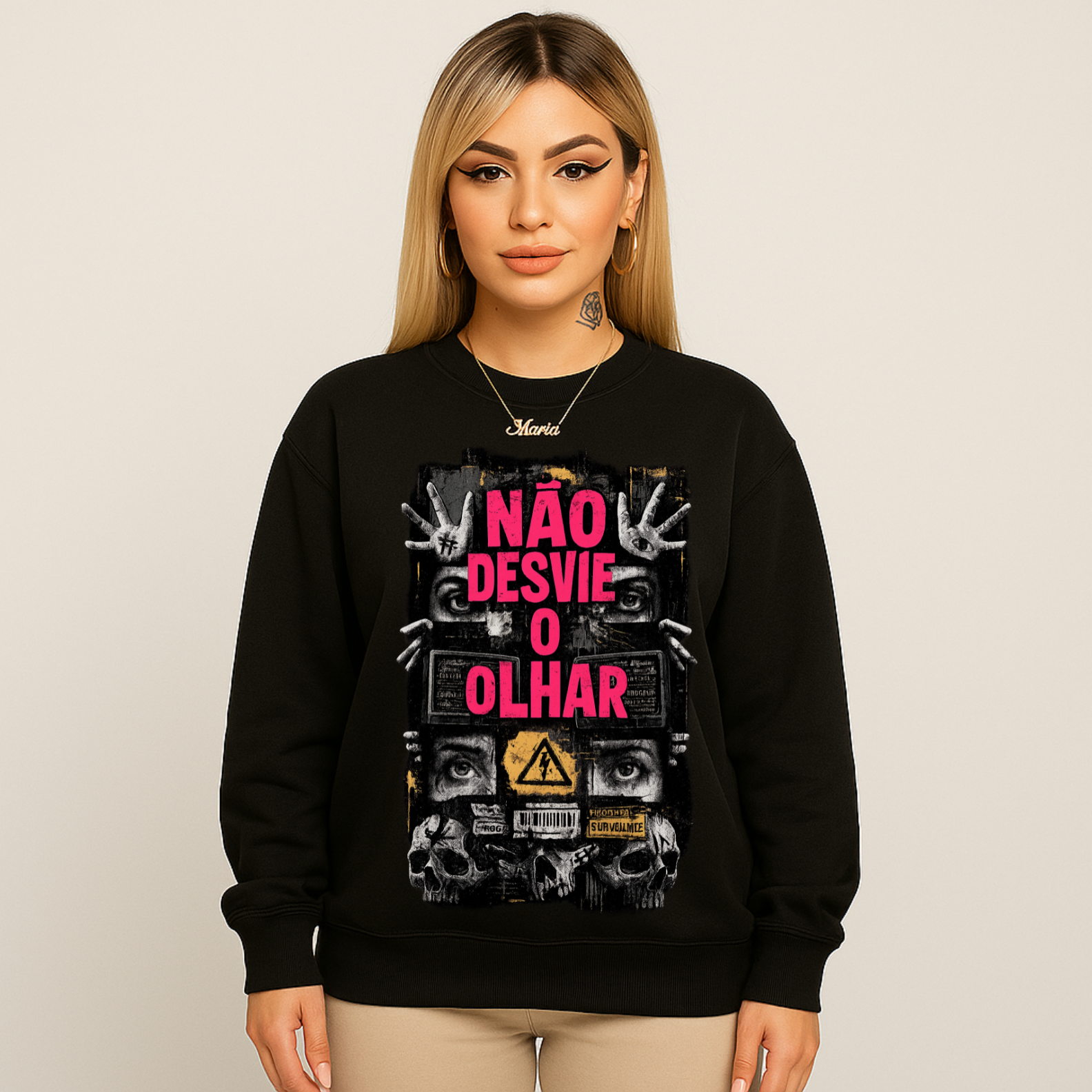 Moletom Streetwear Prime Não Desvie o Olhar | Oxvibe