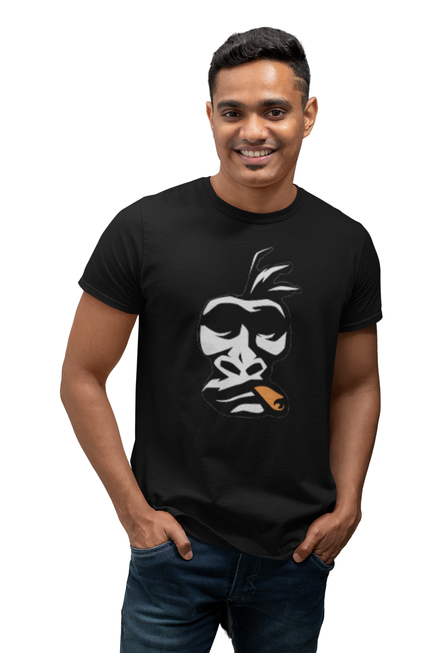 T-shirt Quality Macaco com Charuto