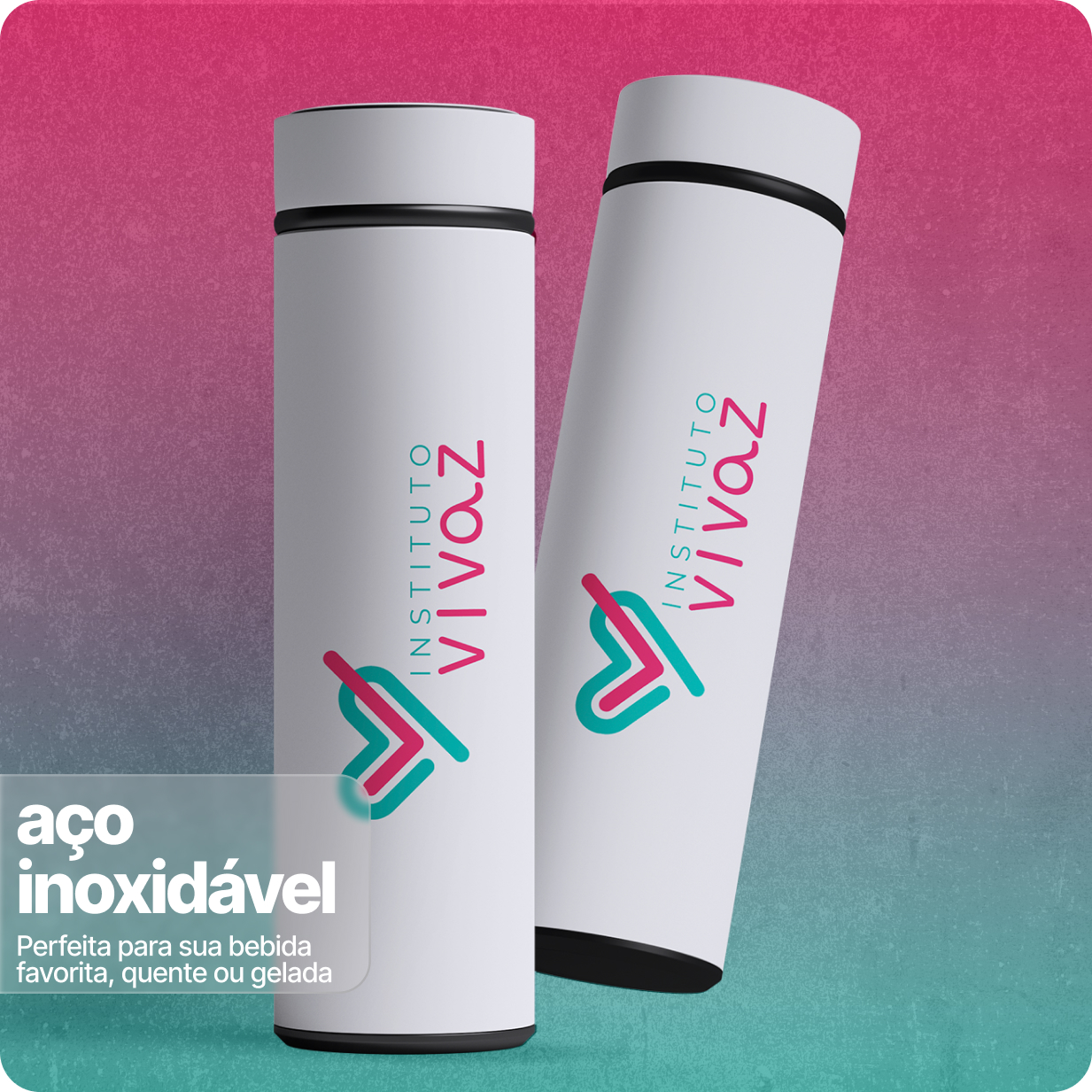 Garrafa Térmica com Estampa Exclusiva –  Instituto Vivaz 