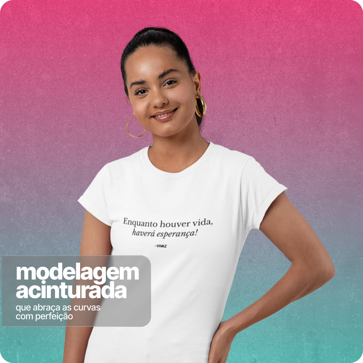 Camiseta Feminina Baby Long Quality – Enquanto Houver Vida 