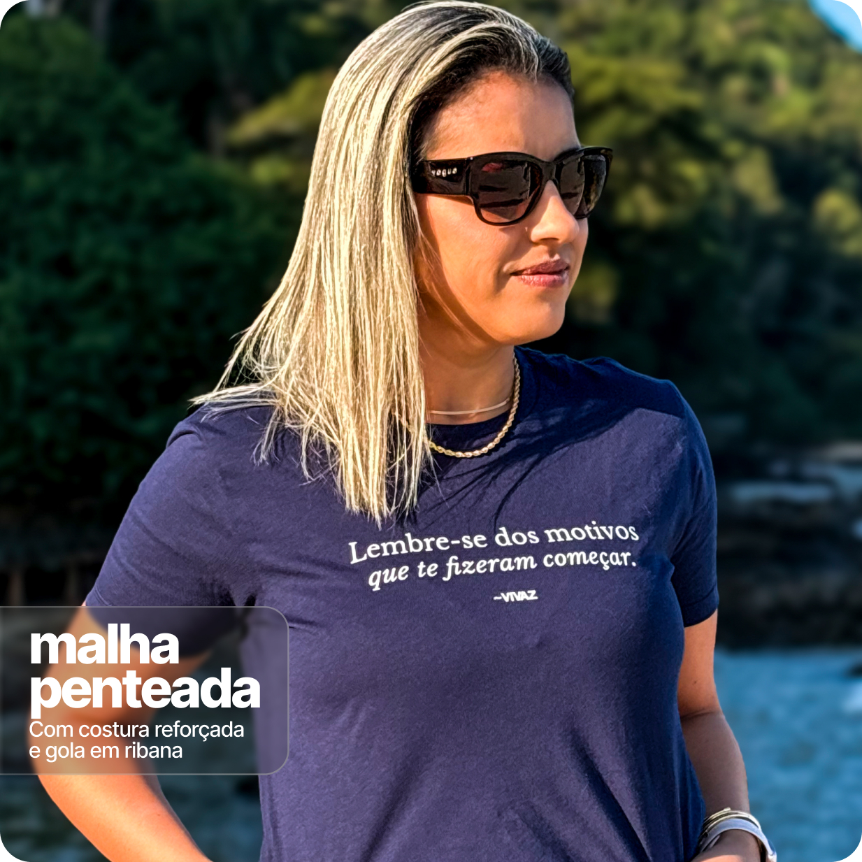 Camiseta Unissex  Quality – Lembre - se dos motivos 