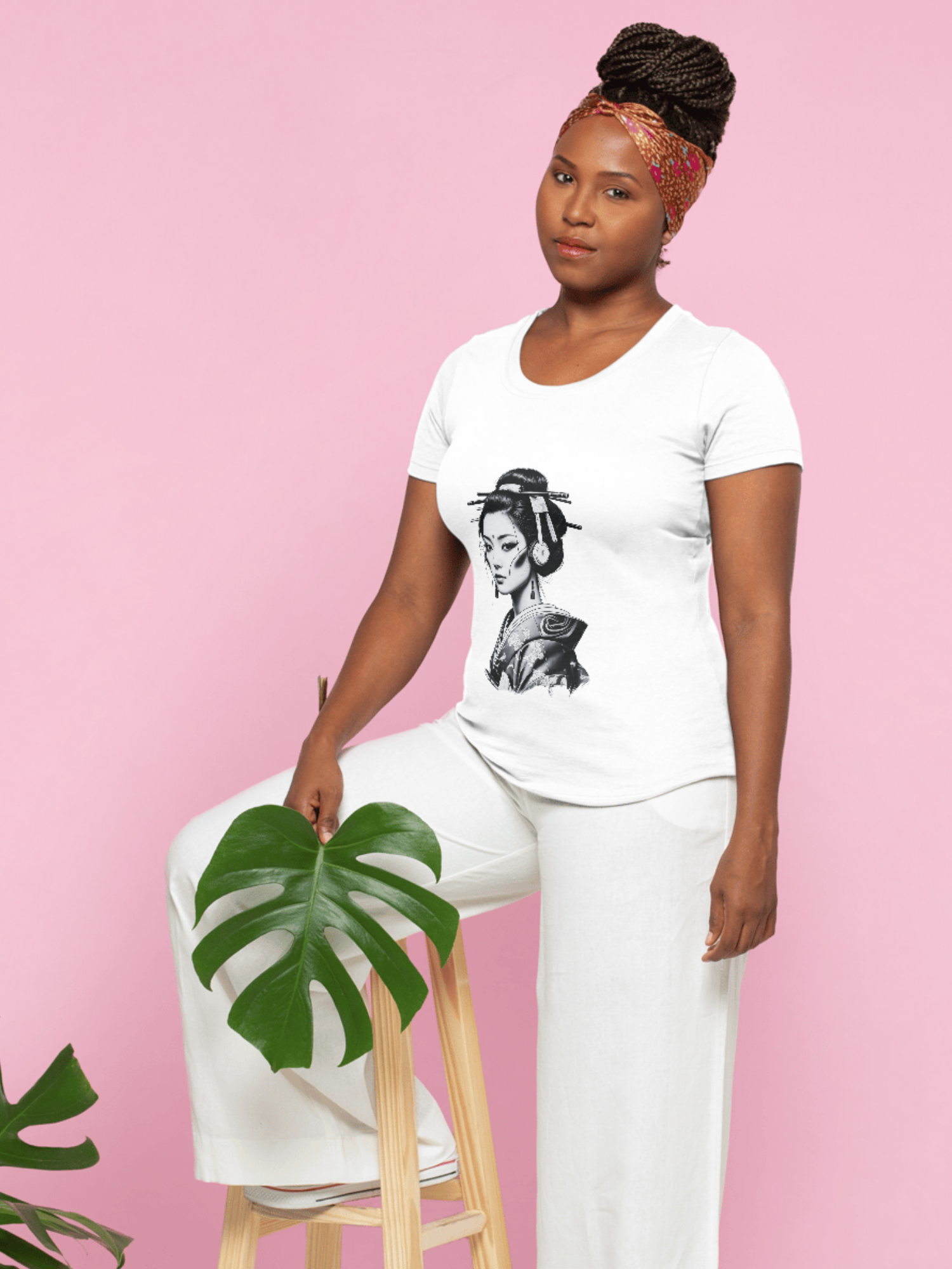 Camisa Feminina Gueixa Cyber Punk 