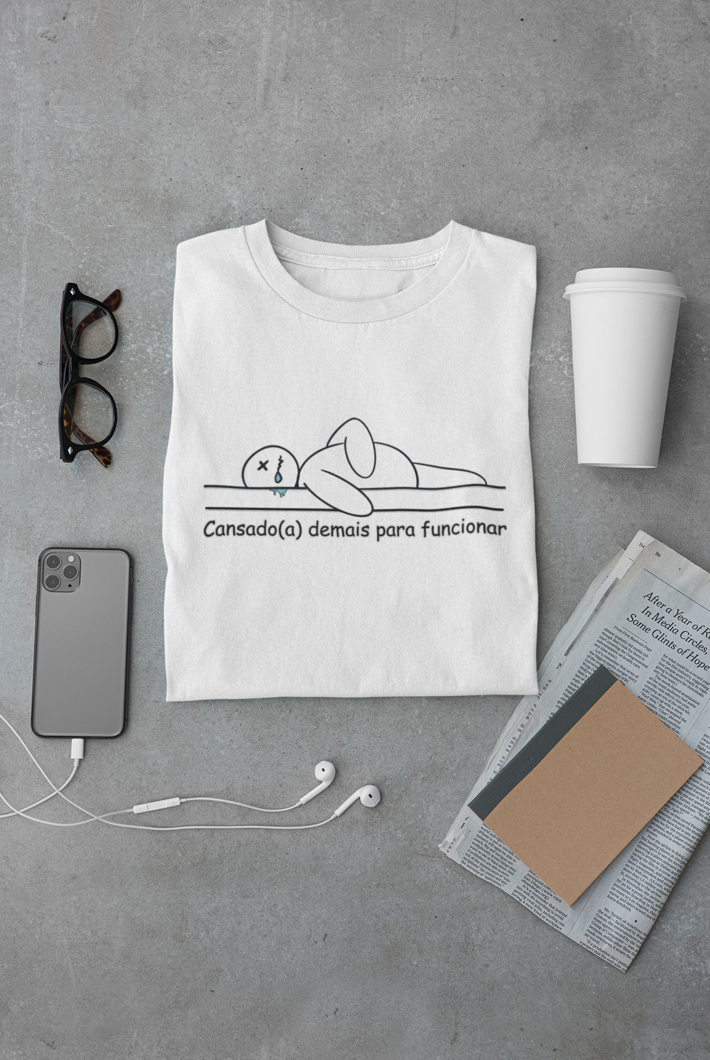 Camiseta Prime - Cansado(a) demais para funcionar