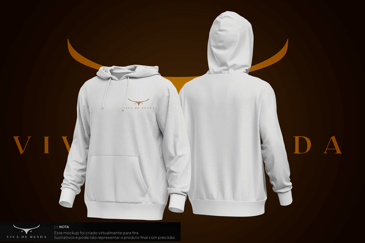 Moletom Canguru Branco - Viva de Renda