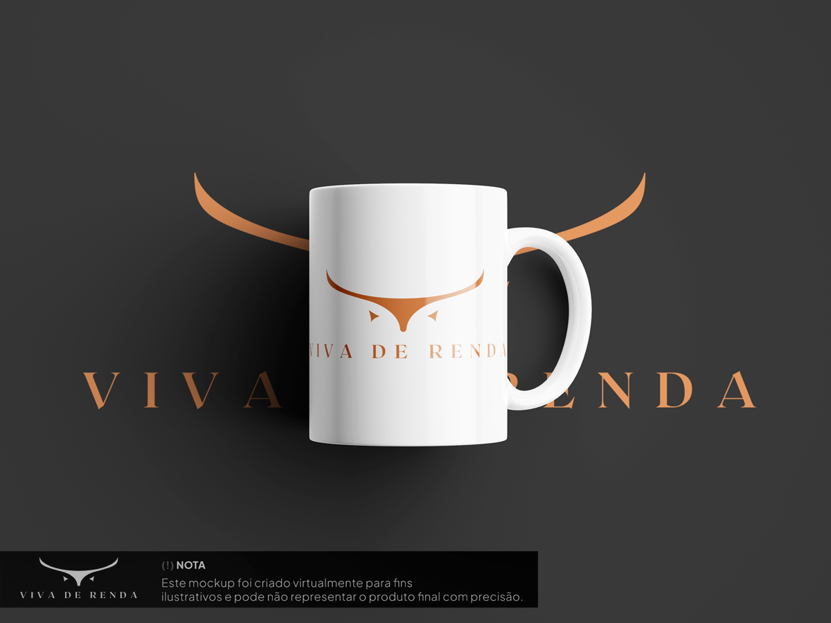 Caneca Branca - Viva de Renda