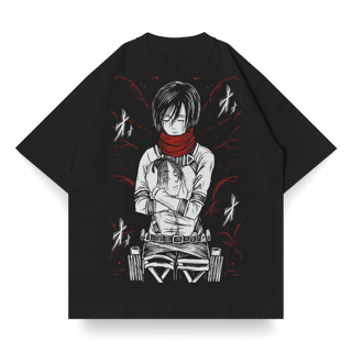 OVERSIZED Single Front da Mikasa Ackerman | Attack on Titan