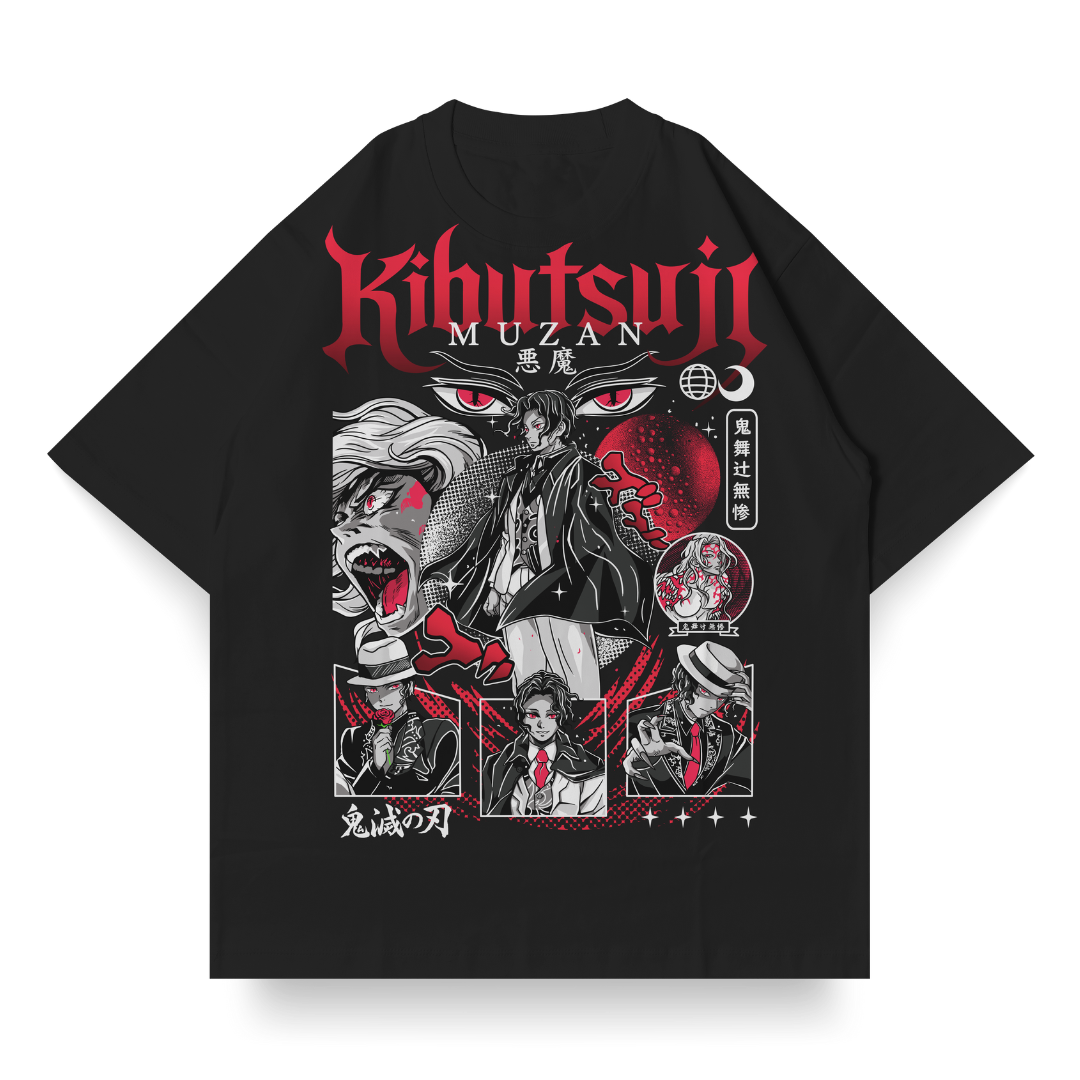 OVERSIZED Single Front do Muzan Kibutsuji | Demon Slayer