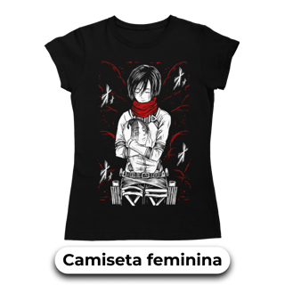 Camiseta TRADICIONAL da Mikasa Ackerman | Attack on Titan