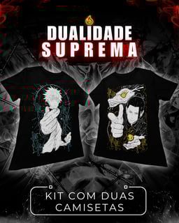 Kit Dualidade Suprema – Dois Lados do Poder | Camisetas Anime