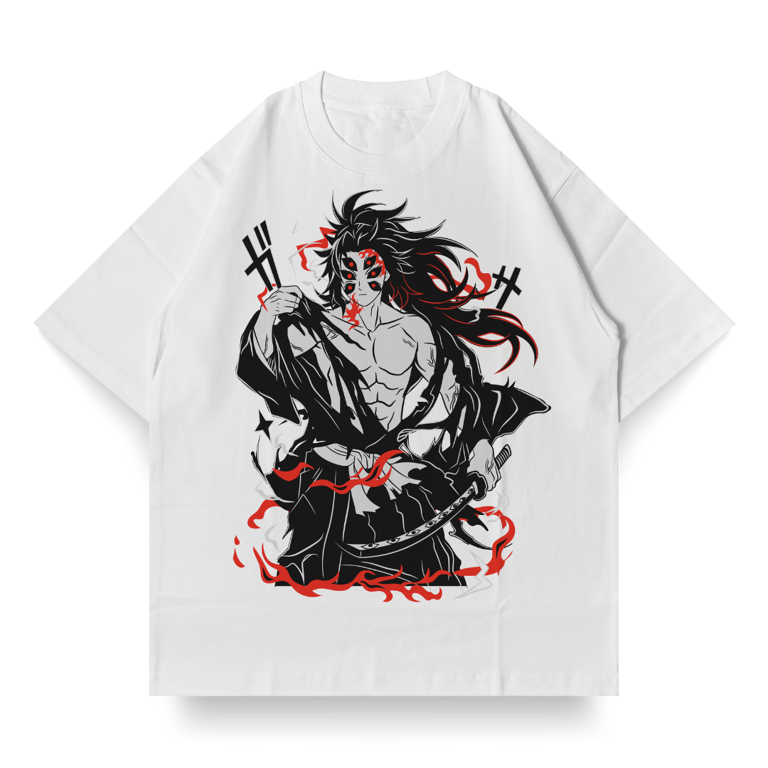 OVERSIZED Single Front Branca do Kokushibo | Demon Slayer