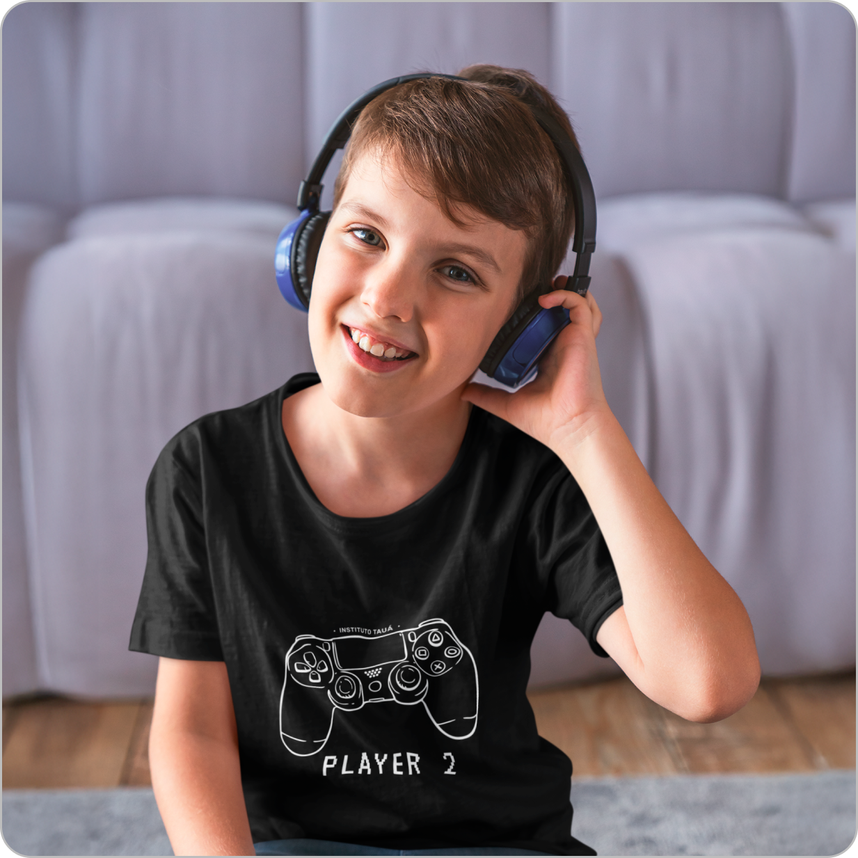 Camiseta Infantil Quality –  (10 a 14 Anos) Player 2 PlayStation