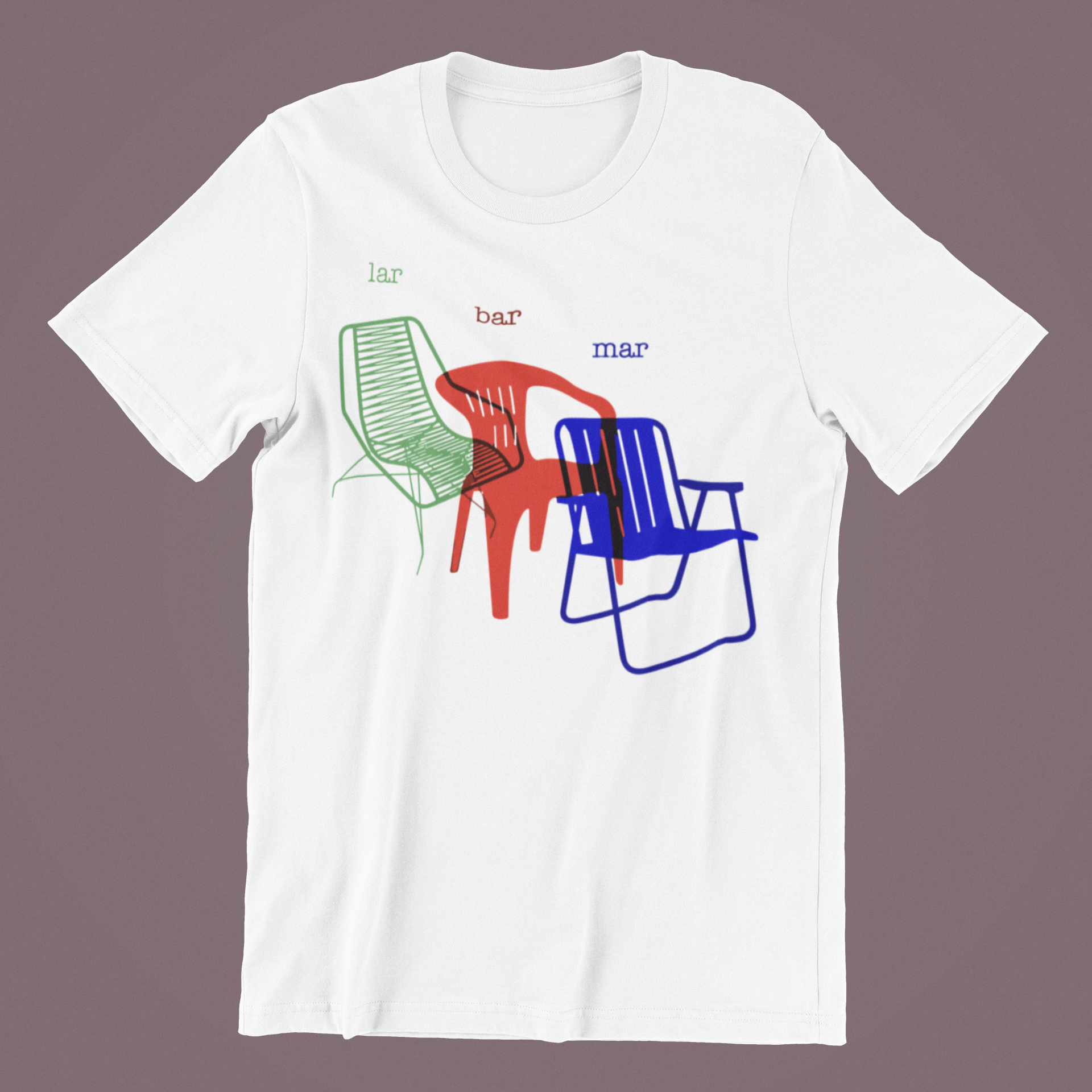 Camiseta Lar, Bar, Mar