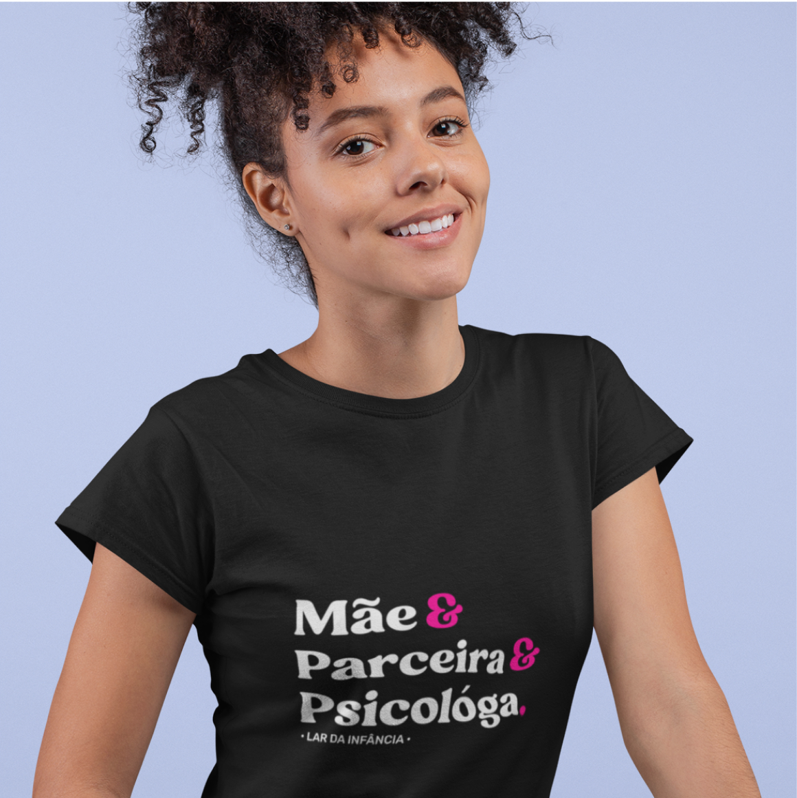 Camiseta Feminina Baby Long Quality – Mãe Parceira Psicologa 