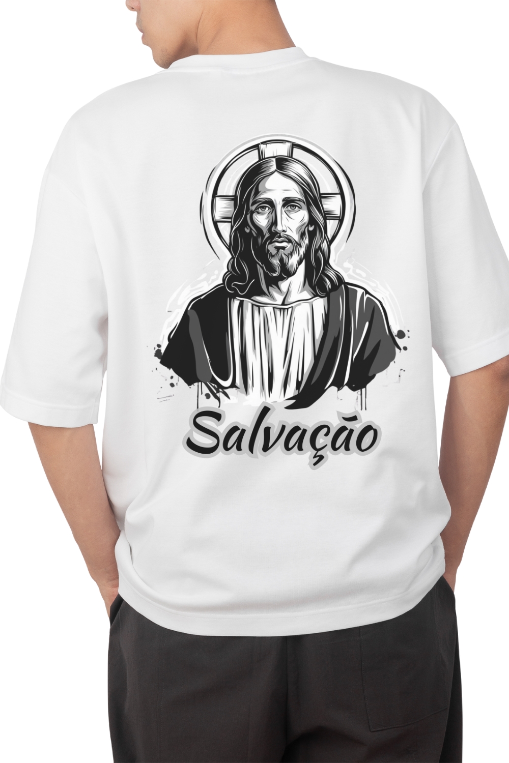 Nome do produto: Camisetas cristãs masculinas - Oversized Estampas