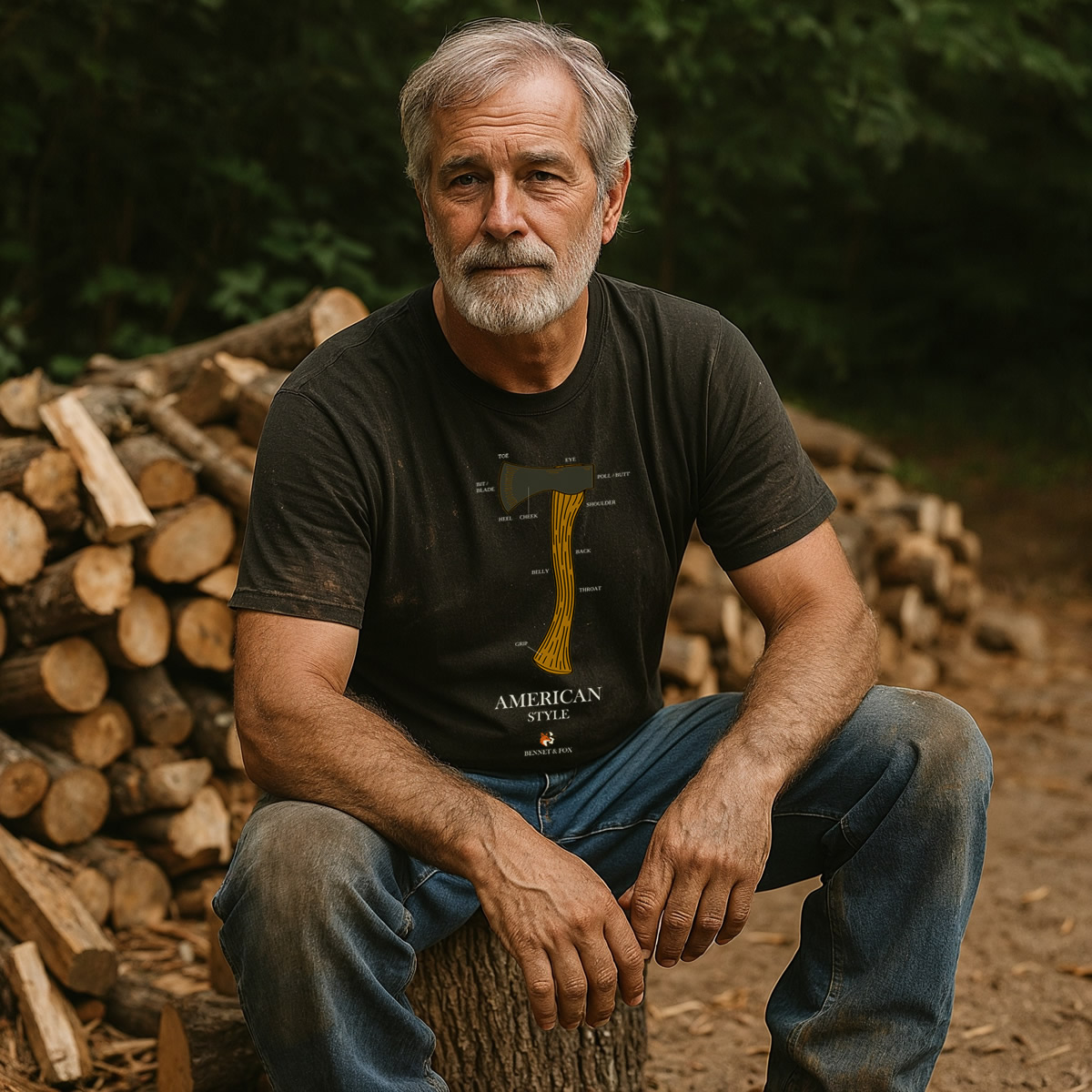 Camiseta Unissex Machado Americano | Estilo Buschcraft Vintage