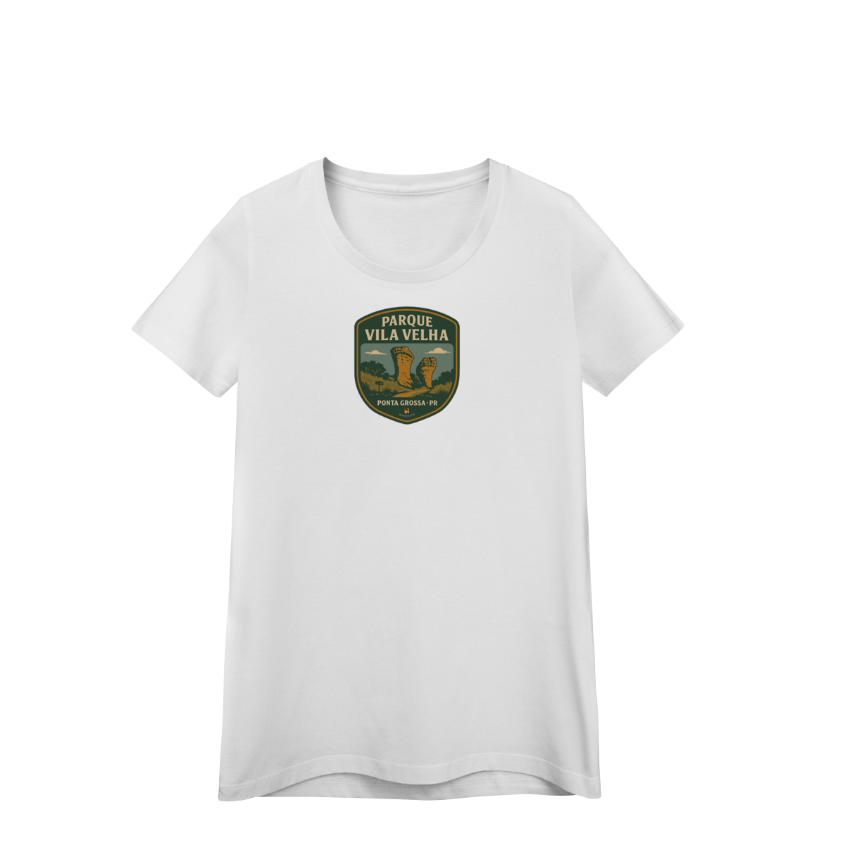 Camiseta Feminina Parque Vila Velha Aventureira | Geologia Vintage