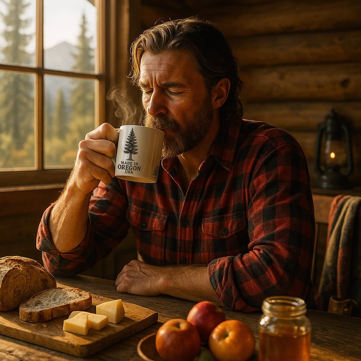 Caneca de Cerâmica Oregon Douglas Fir | Estilo Montanha Vintage