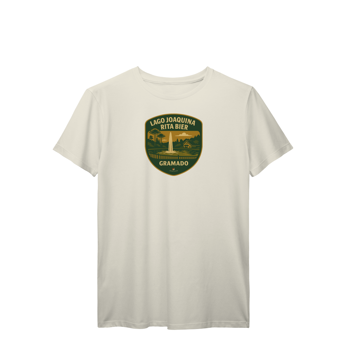 Camiseta Masculina Lago Joaquina Rita Bier Prime | Natal Luz Gramado