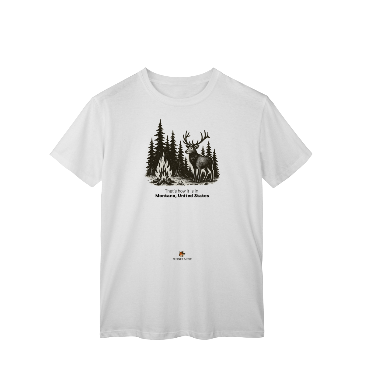 Camiseta Unissex Montana | Estilo Montanha Americana Vintage