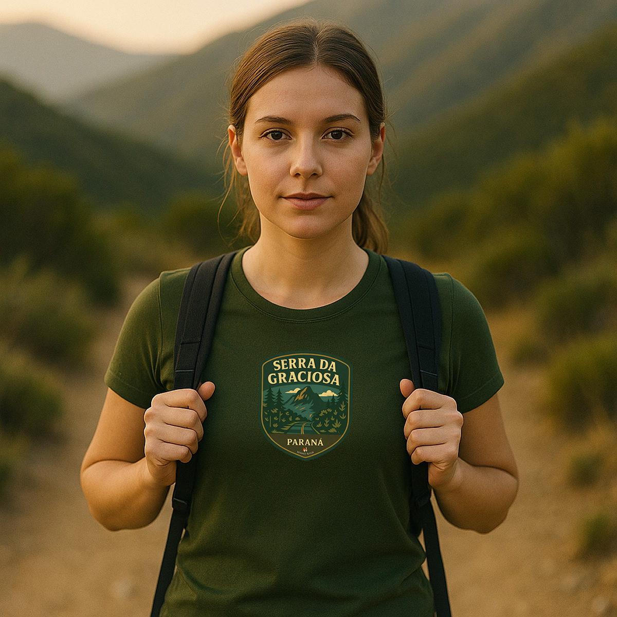 Camiseta Feminina Serra da Graciosa Aventureira | Estrada Cênica Vintage