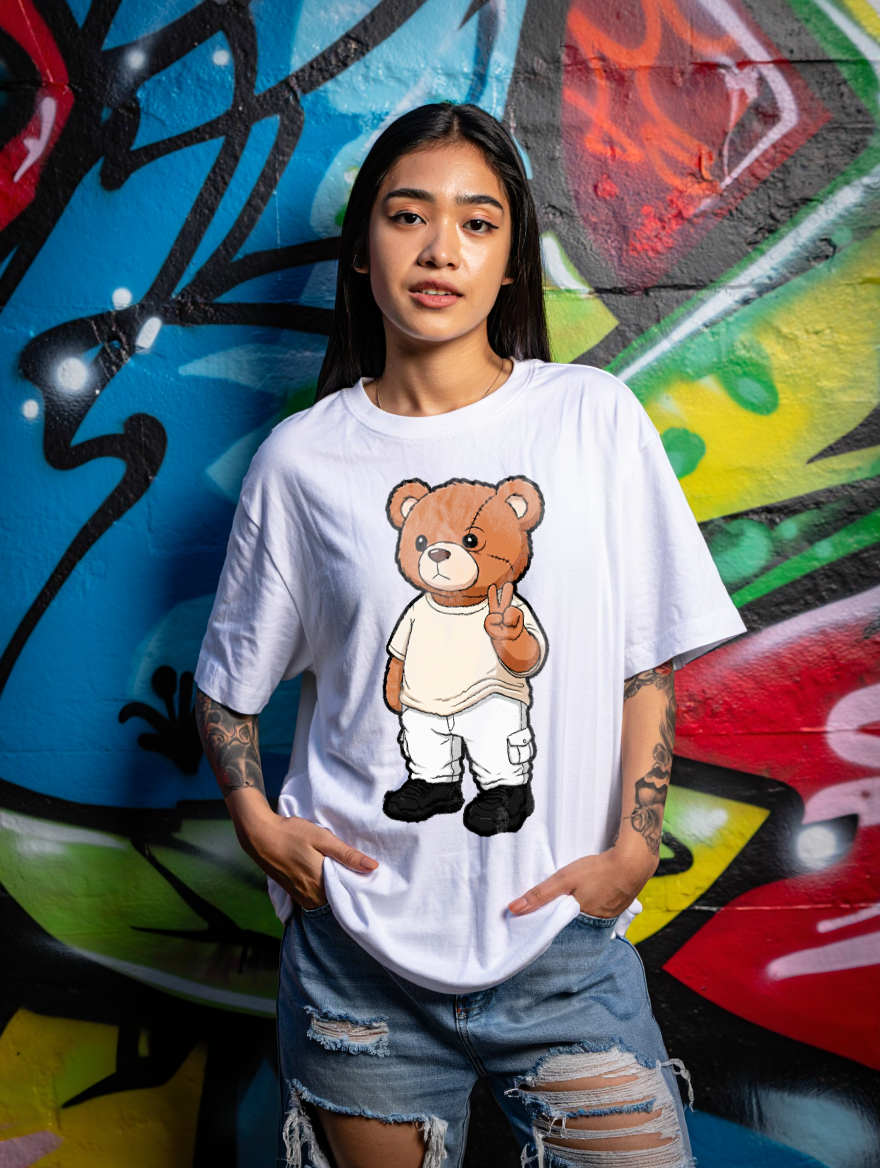 Camiseta Oversized Ace Bear Suave