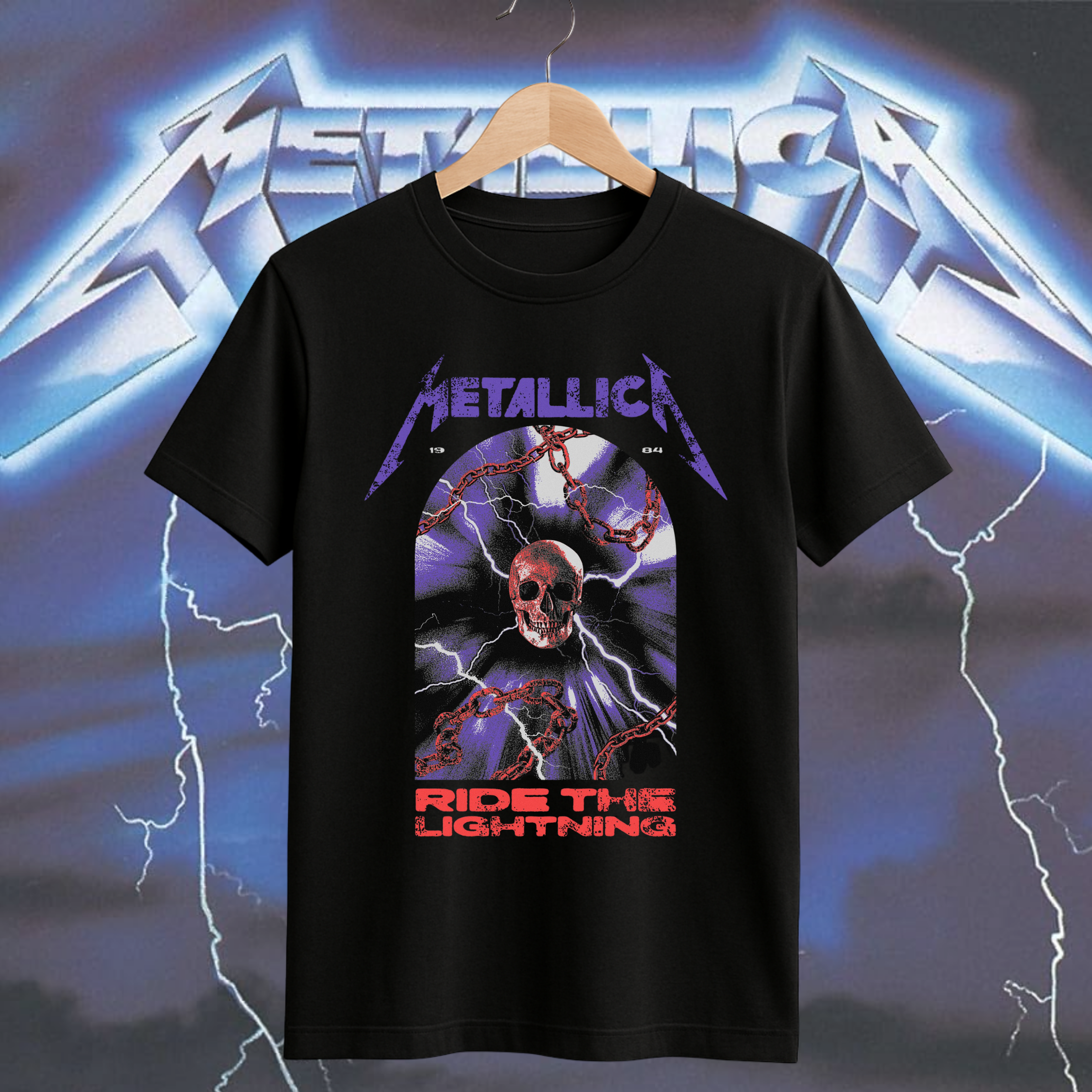 Nome do produto: Camiseta Metalica - Ride The Lightning
