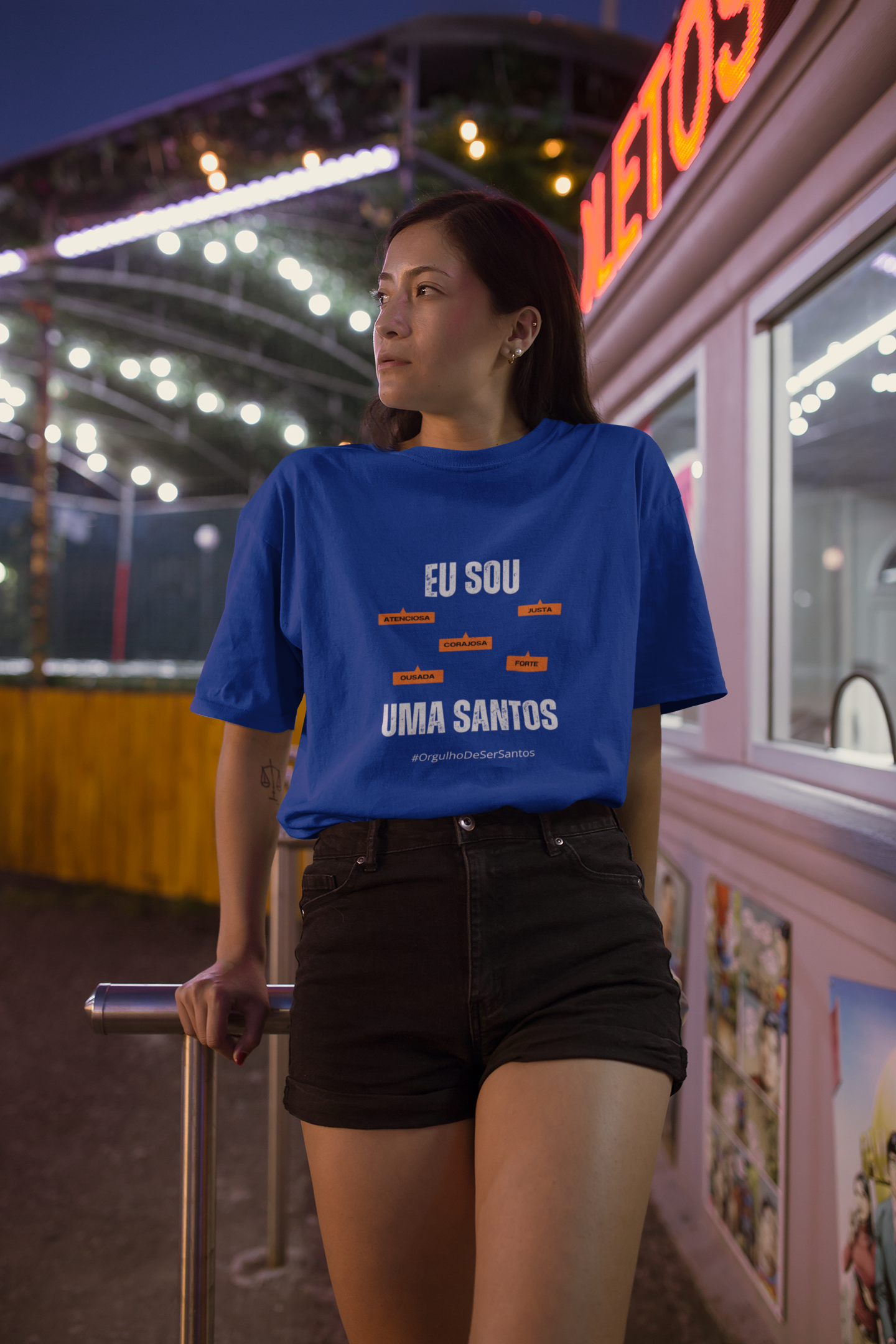 Camiseta Feminina Eu Sou Uma Santos – Nome Que Representa (Malha Quality)