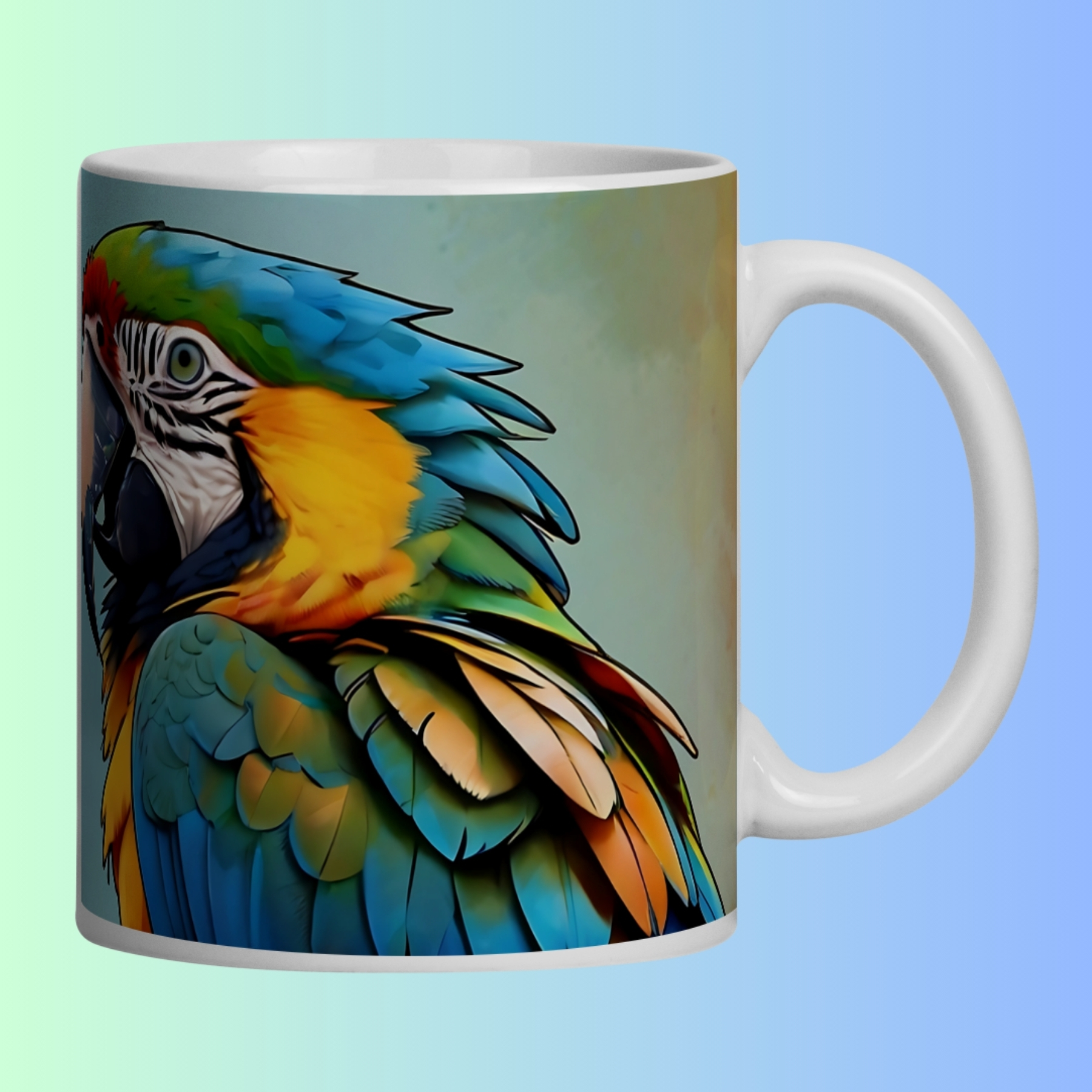 Nome do produto: ARTEMÍSIA Canecas - \'Arara-Canindé - Cerrado Brasileiro\' - 01