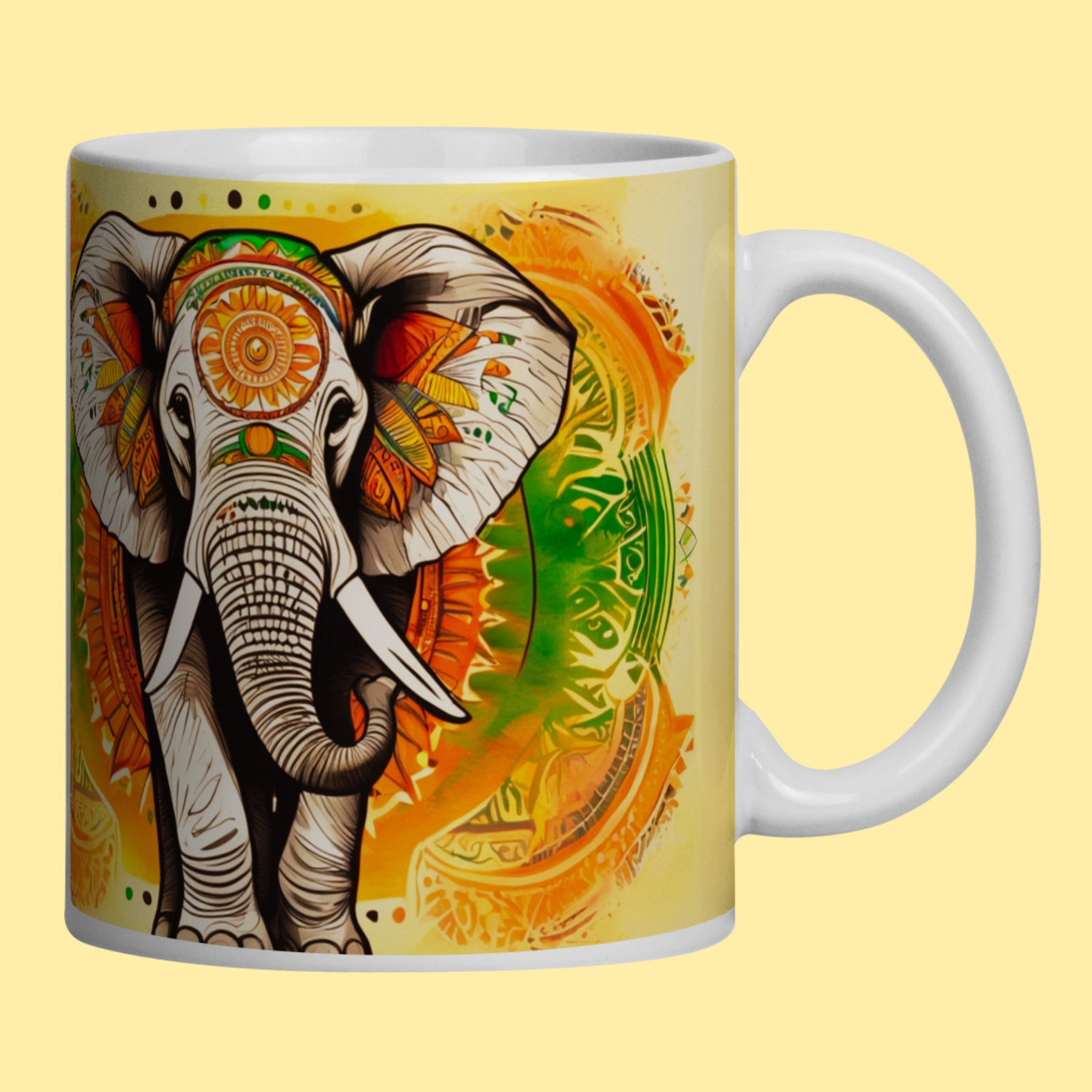 Nome do produto: ARTEMÍSIA Canecas – ‘Elefante – Animais de Poder’ - 01