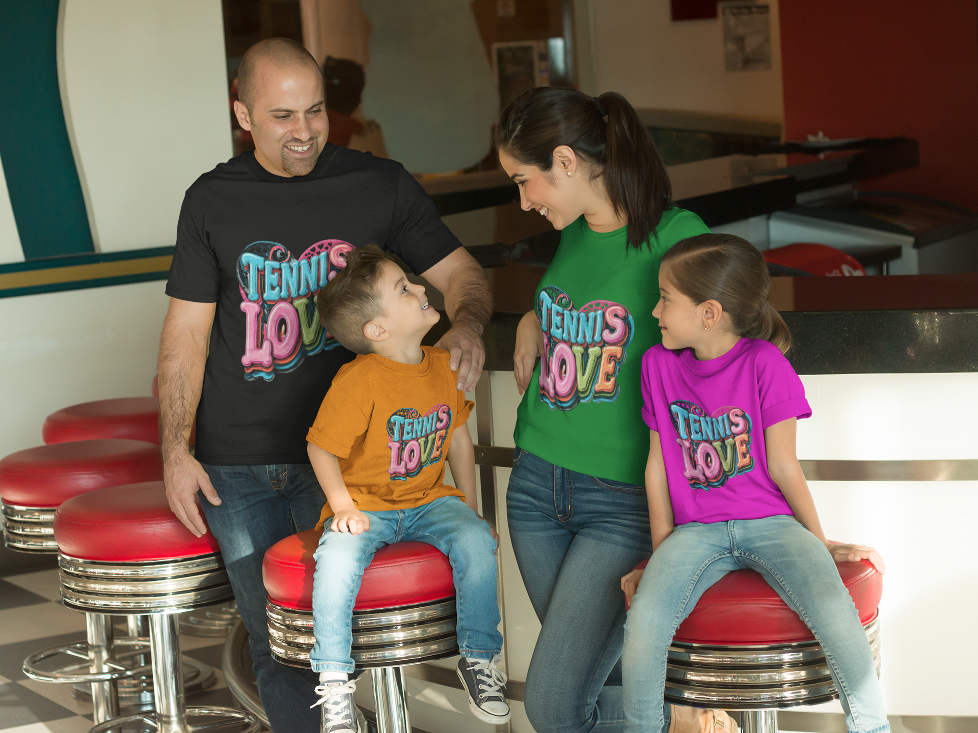 Camiseta Infantil Feminina Classic Infantil Body Bebê Tennis Love