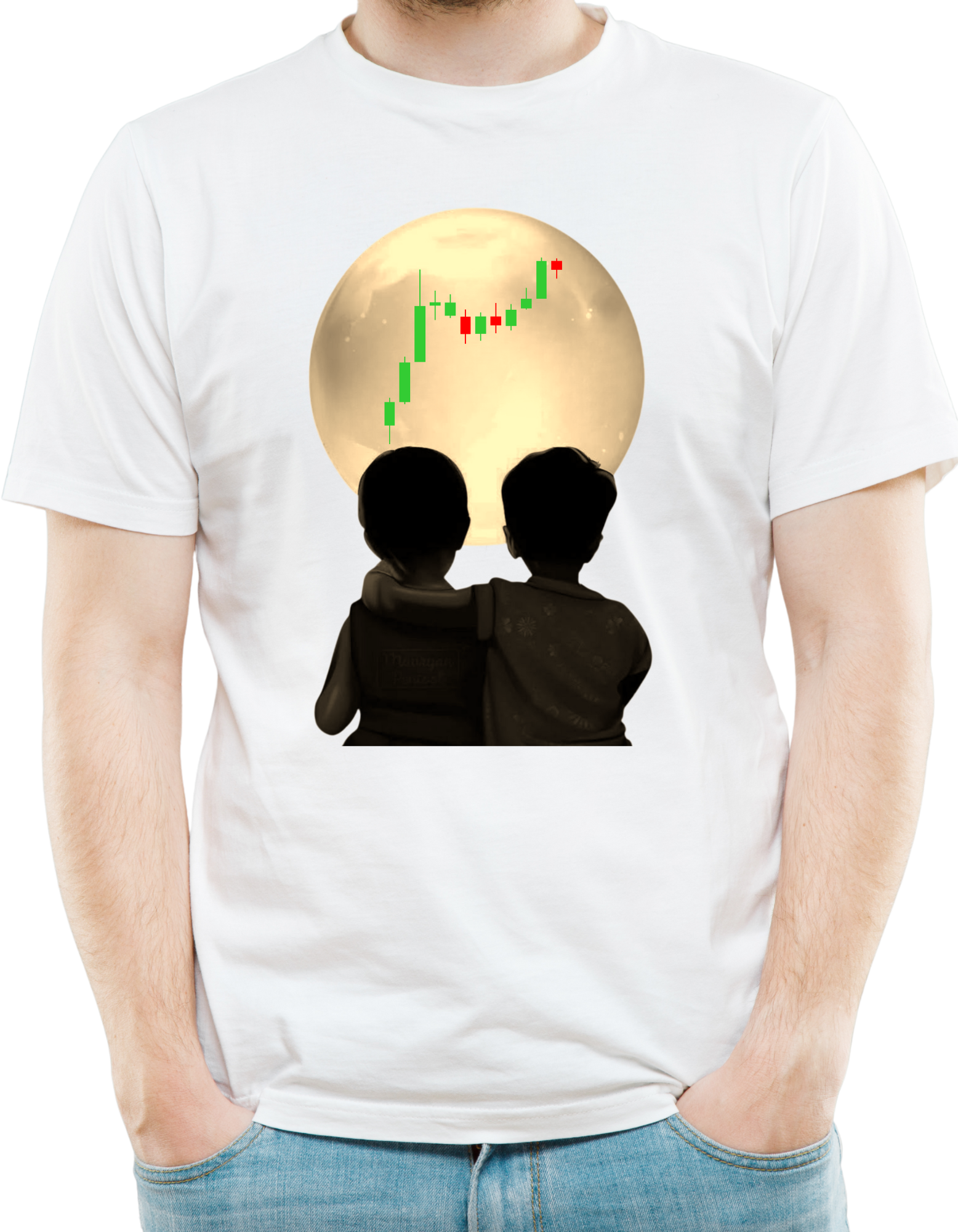 Camiseta  Menino e a Lua