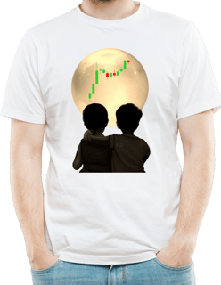 Camiseta  Menino e a Lua