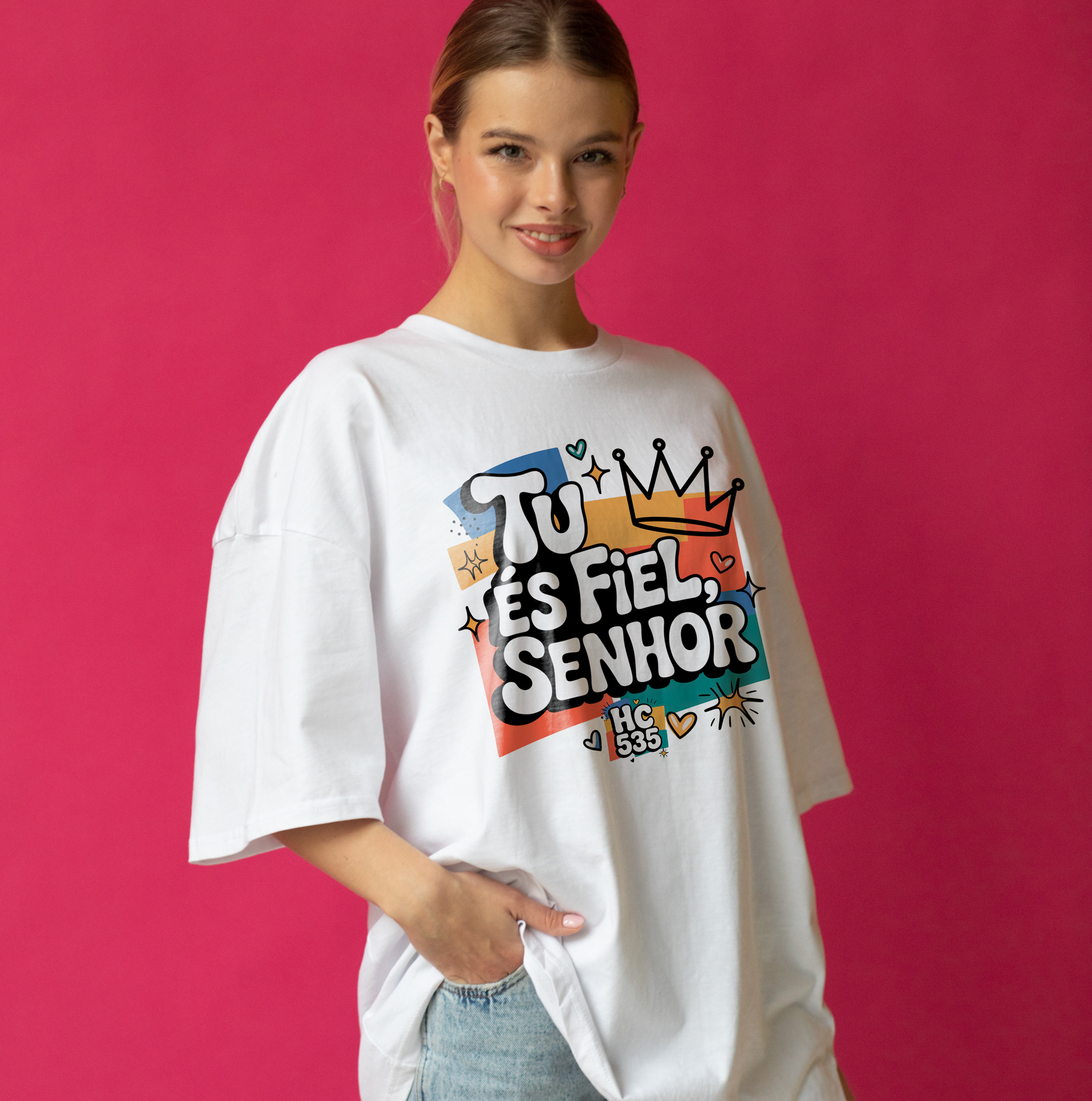 Nome do produto: Oversize Tu és fiel Senhor - HC 535