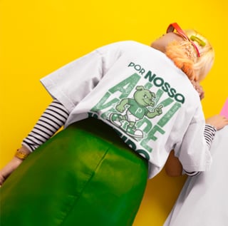 Camiseta Oversized - Por Nosso Alviverde (estampa frente e costas)