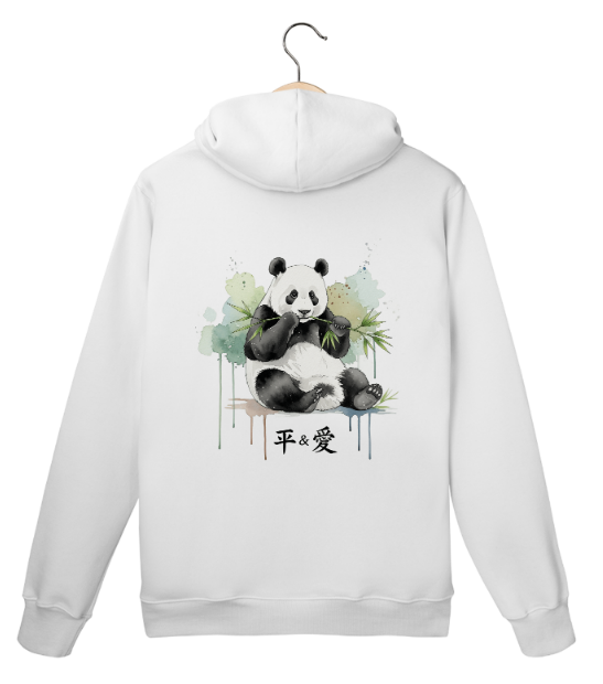 Nome do produto: Moletom Canguru Panda | Estampa Frente e Verso