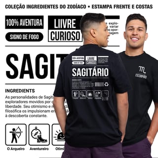 Camiseta Ingredientes de Sagitário