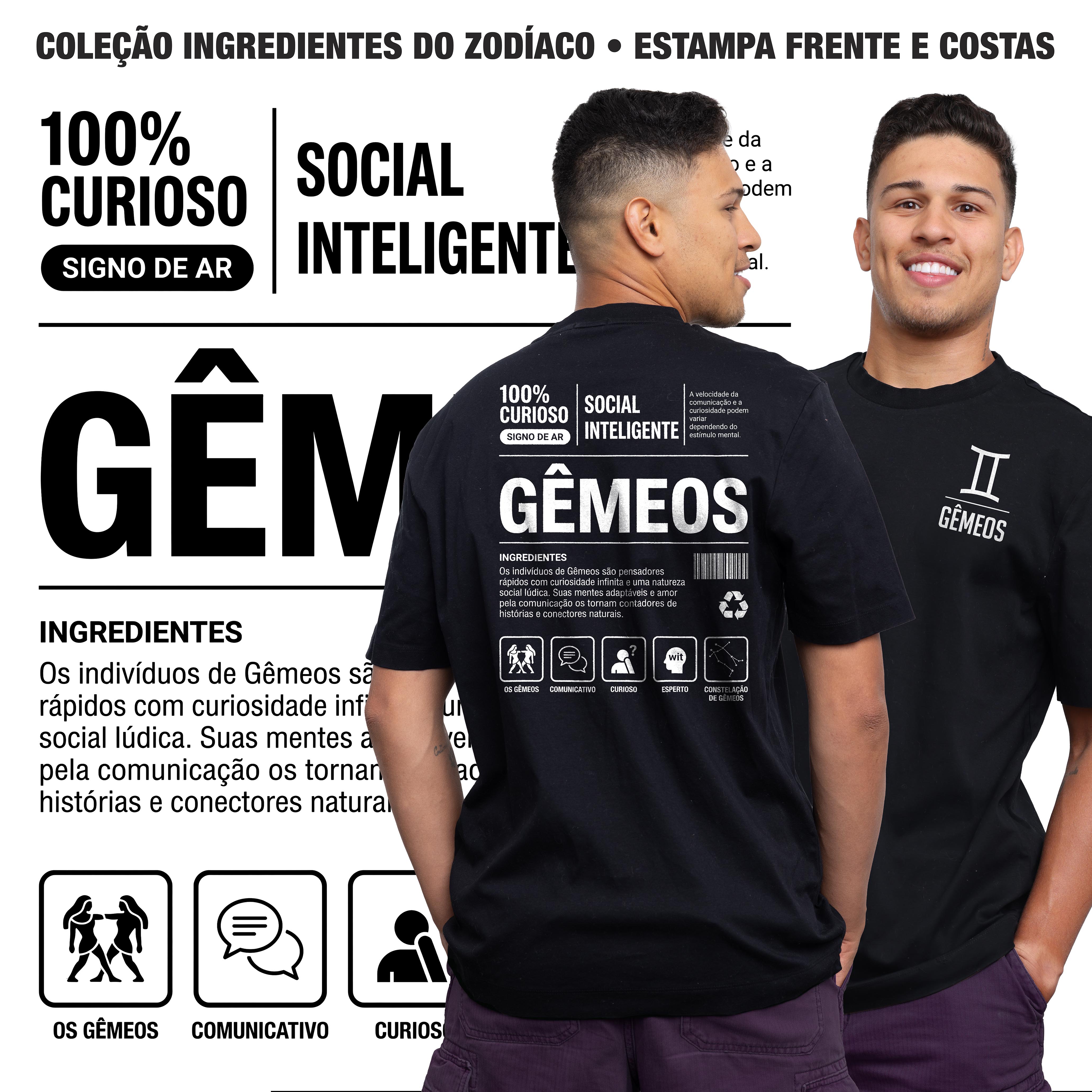 Camiseta Ingredientes de Gêmeos