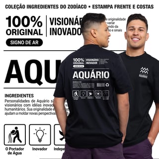 Camiseta Ingredientes de Aquário