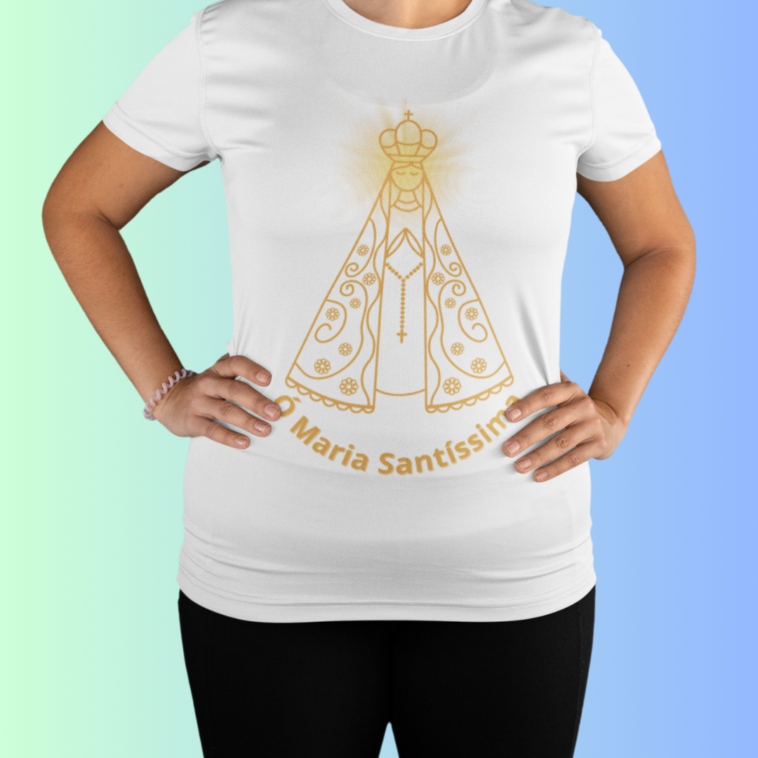  Camiseta Unissex T-Shirt Plus Size - Nossa Senhora Aparecida