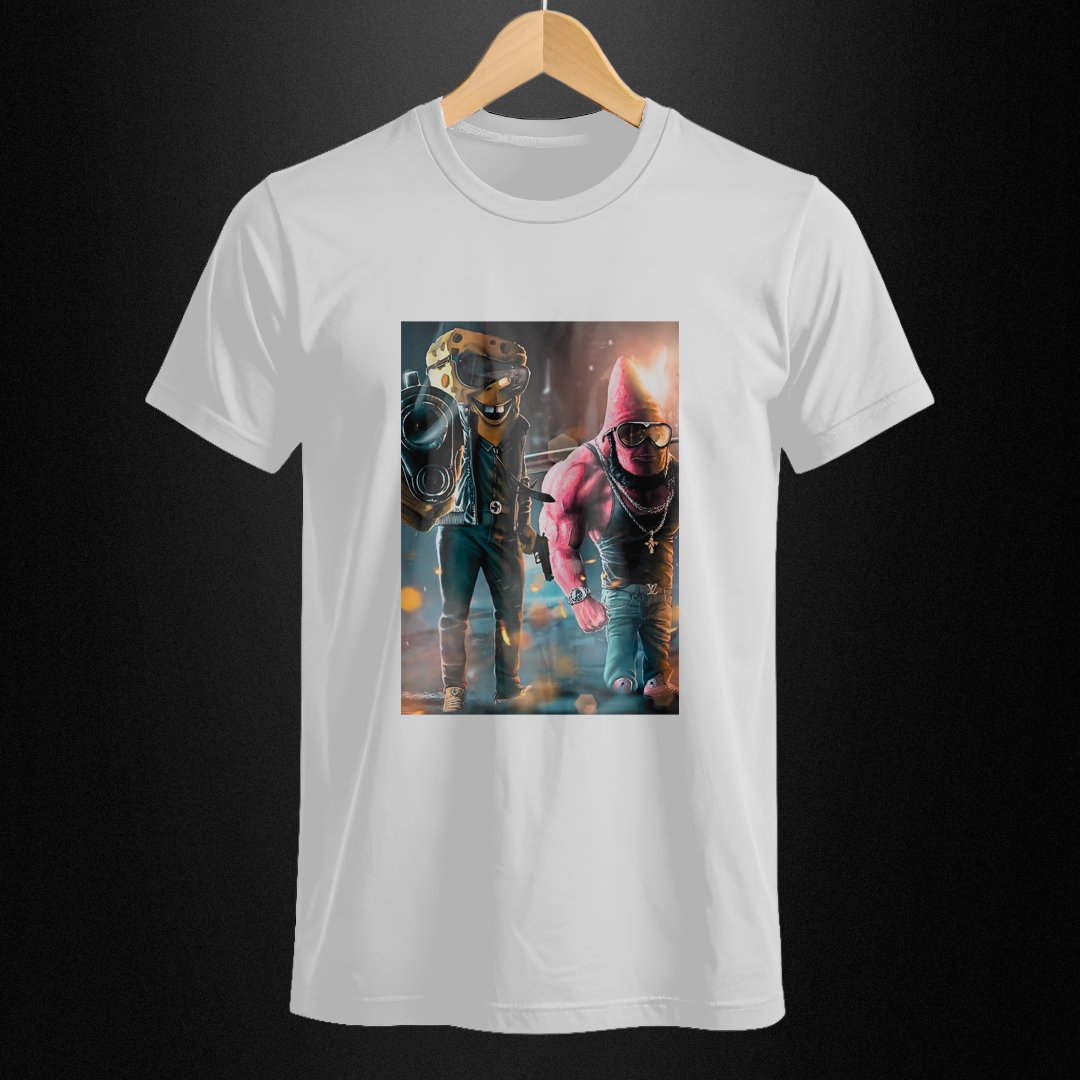 Camiseta Quality - Bob e Patrick Bombados