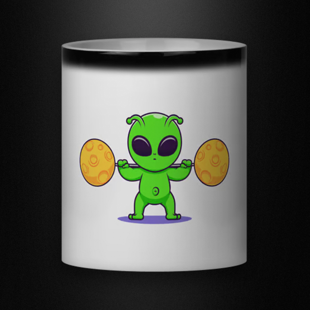 Caneca Mágica - Alien na Musculação