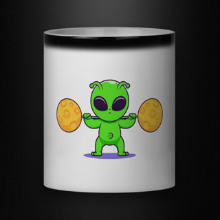 Caneca Mágica - Alien na Musculação