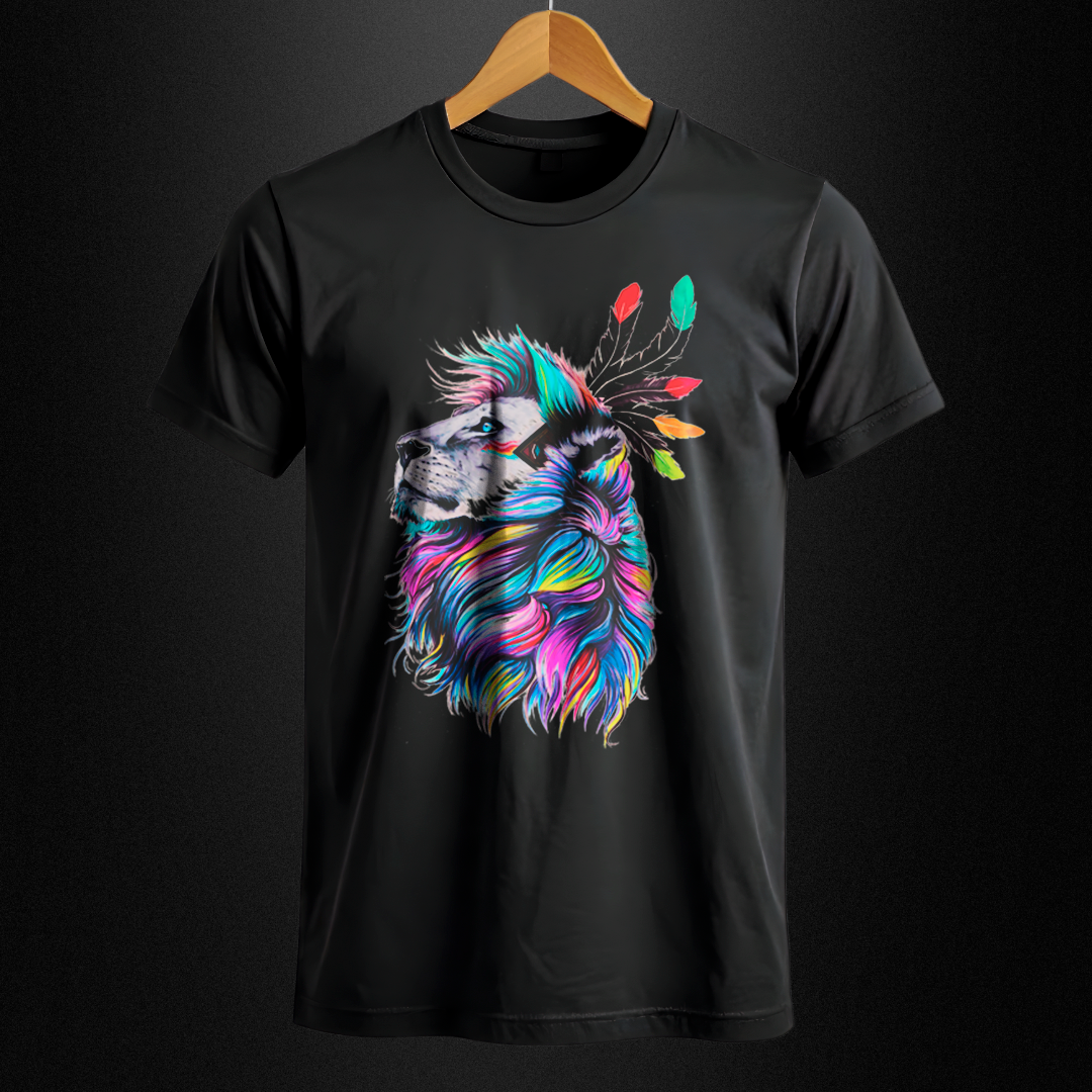 Camiseta Quality - Leão Psicodélico