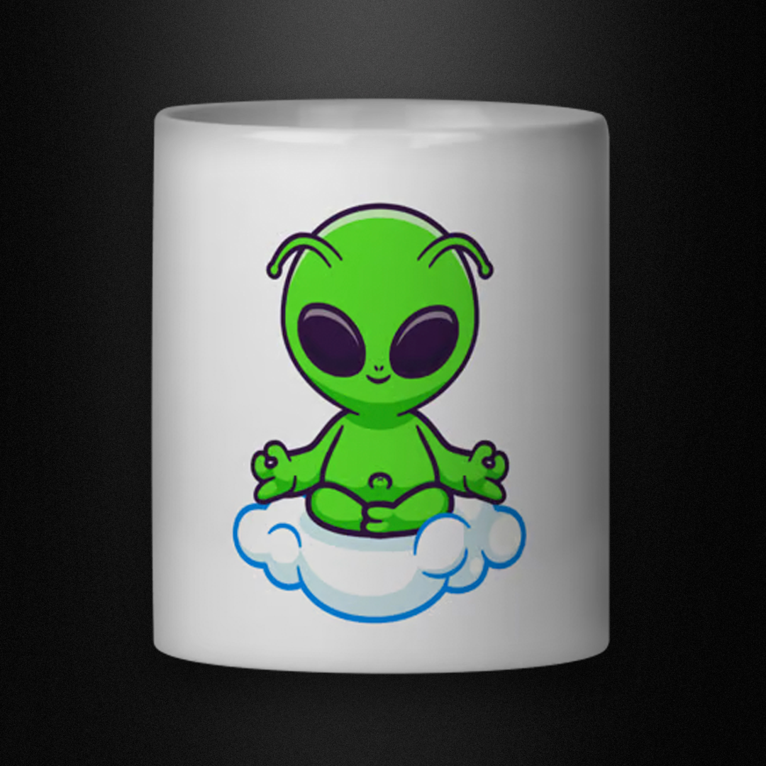 Caneca - Alien Meditando