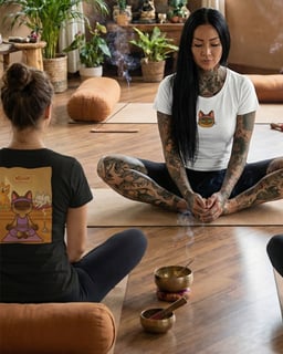 Baby Longa Pima: Gato Ioga / Gato Profissões