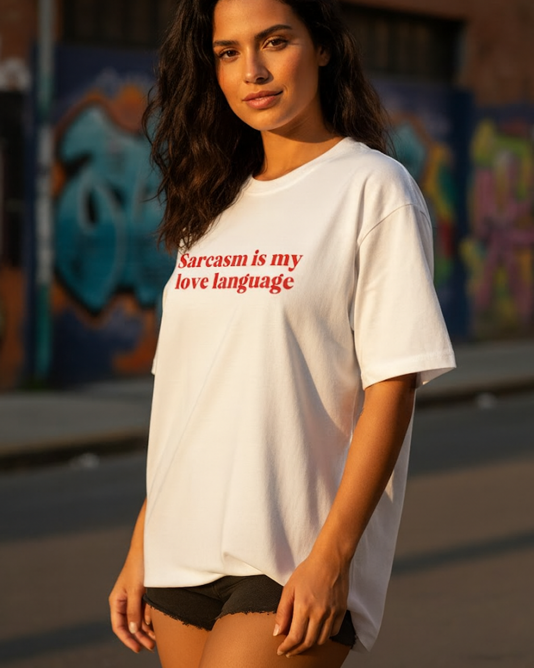 Nome do produto: sarcasm is my love language (oversized)