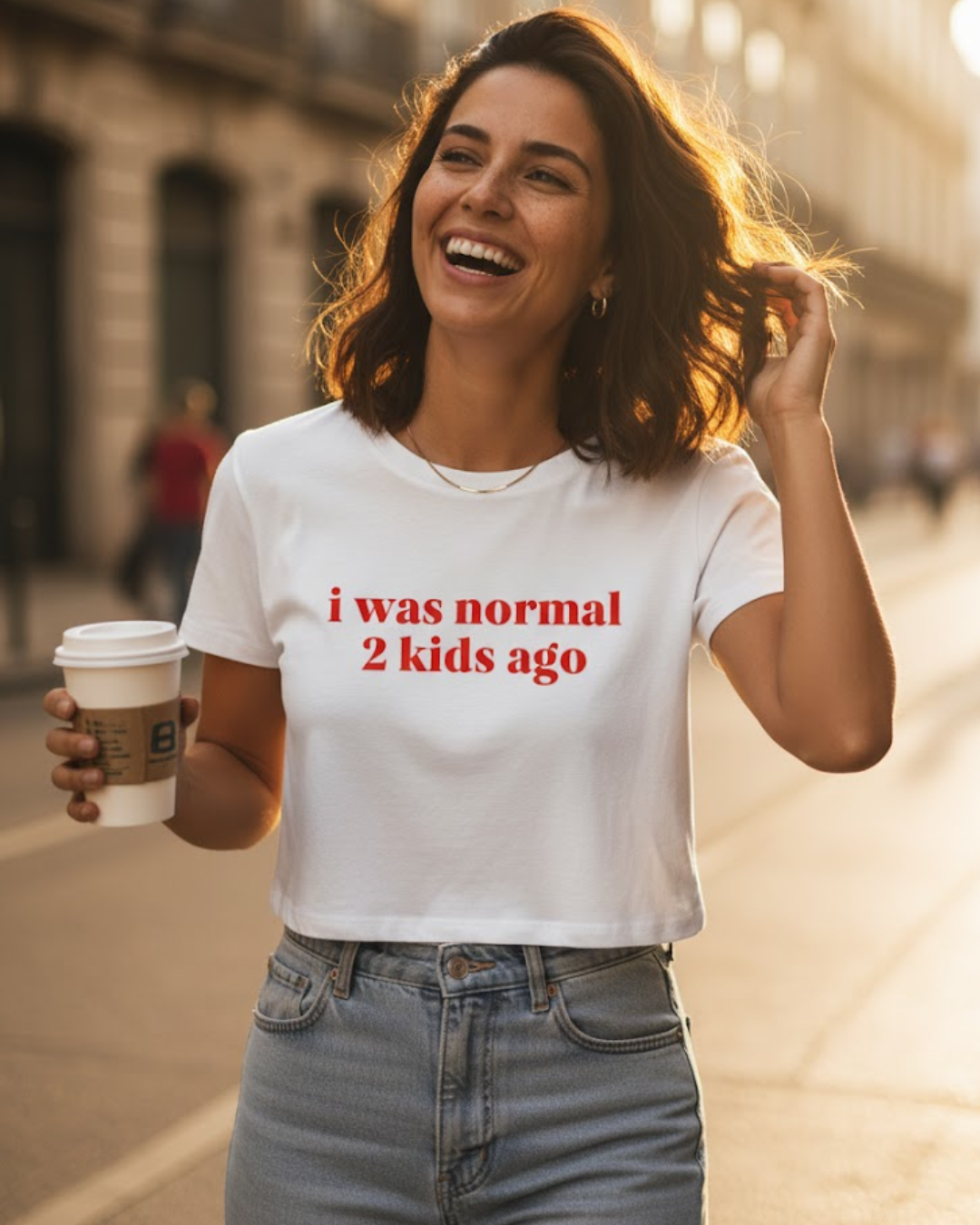 Nome do produto: i was normal 2 kids ago (cropped)