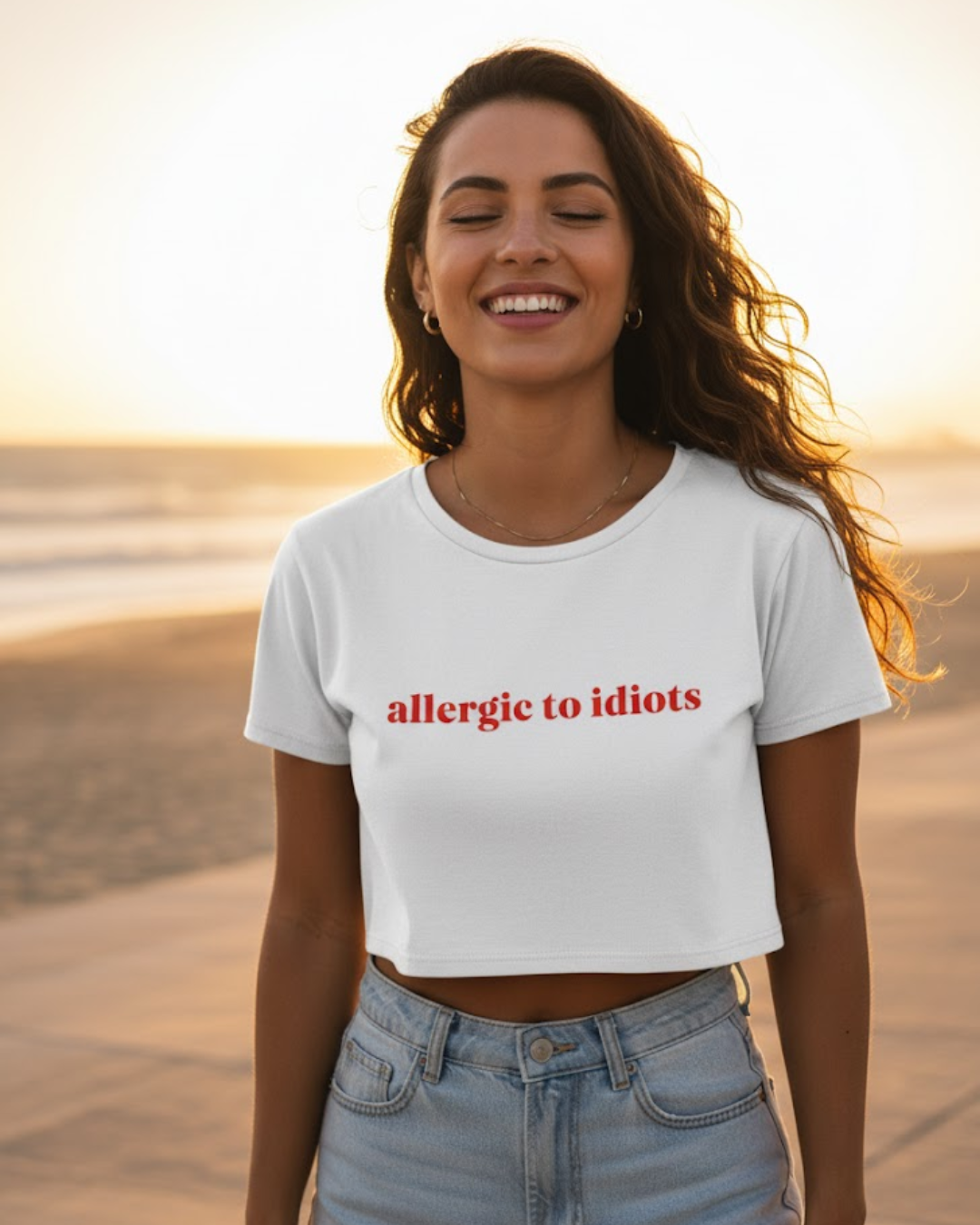 Nome do produto: allergic to idiots (cropped)