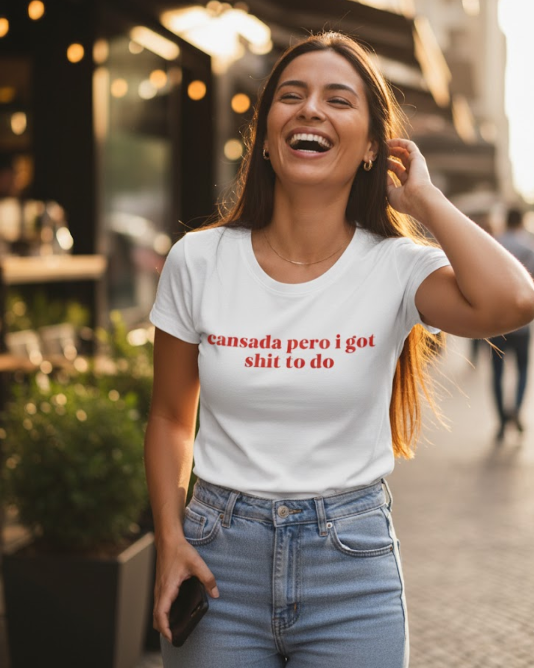 Nome do produto: cansada pero i got shit to do (babylong)